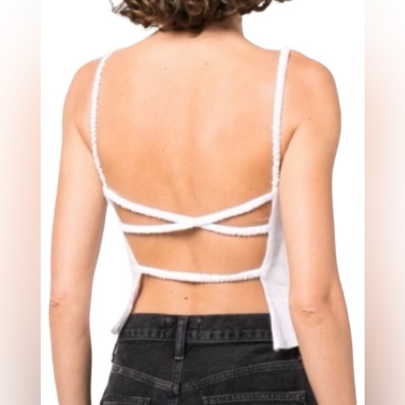 Reformation NWT Amaya Linen Top White Size S - Picture 2 of 6